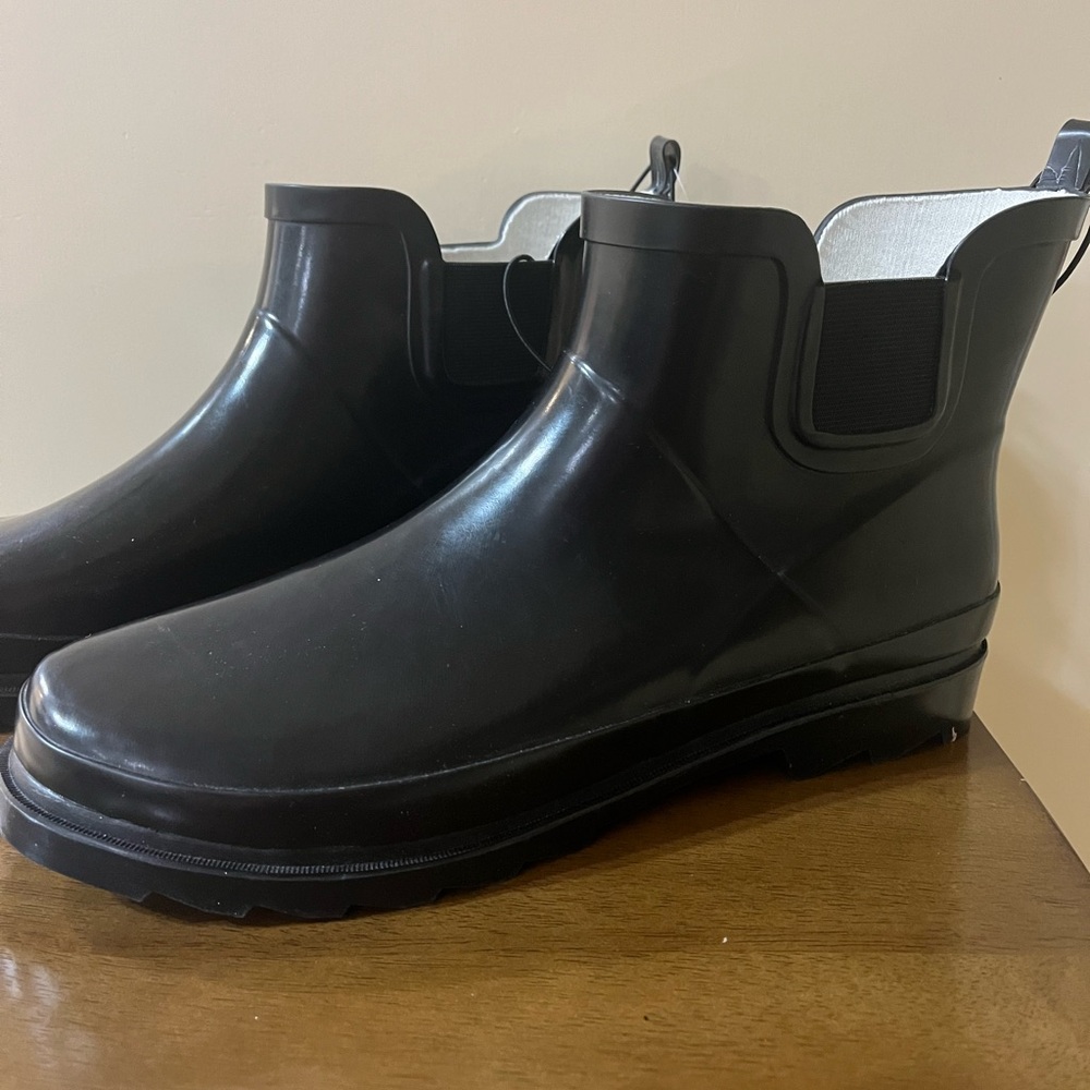 New Norty Women Low Ankle Rain Boots Rubber Snow Rainboot Garden Shoe Bootie
